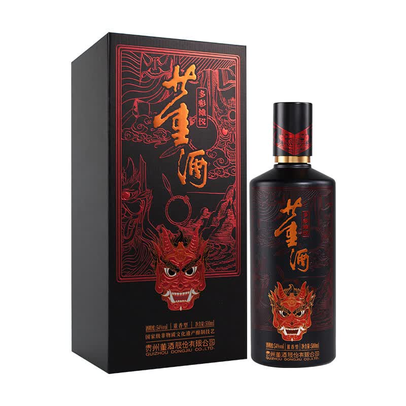 董酒官方旗舰店 多彩傩仪 董香型白酒 乔迁送礼 宴席用酒 纯粮固态 54度 500mL 6瓶 整箱装京仓发货