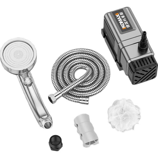 科麥斯（KOMAX）洗澡神器水泵宿舍戶外農(nóng)村出租房簡易便攜式自吸抽水泵潛水泵 洗澡5件套+無刷電機(jī)可調(diào)速潛水泵