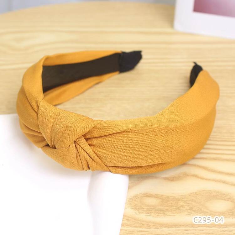 气质韩版发饰布艺手工打结蝴蝶结发箍复古蕾丝花边压发卡防滑头箍 04#