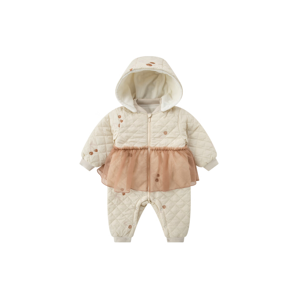 aqpa婴儿秋冬棉服连体衣哈衣夹棉保暖【连体棉服集合】 樱桃园艺 90cm