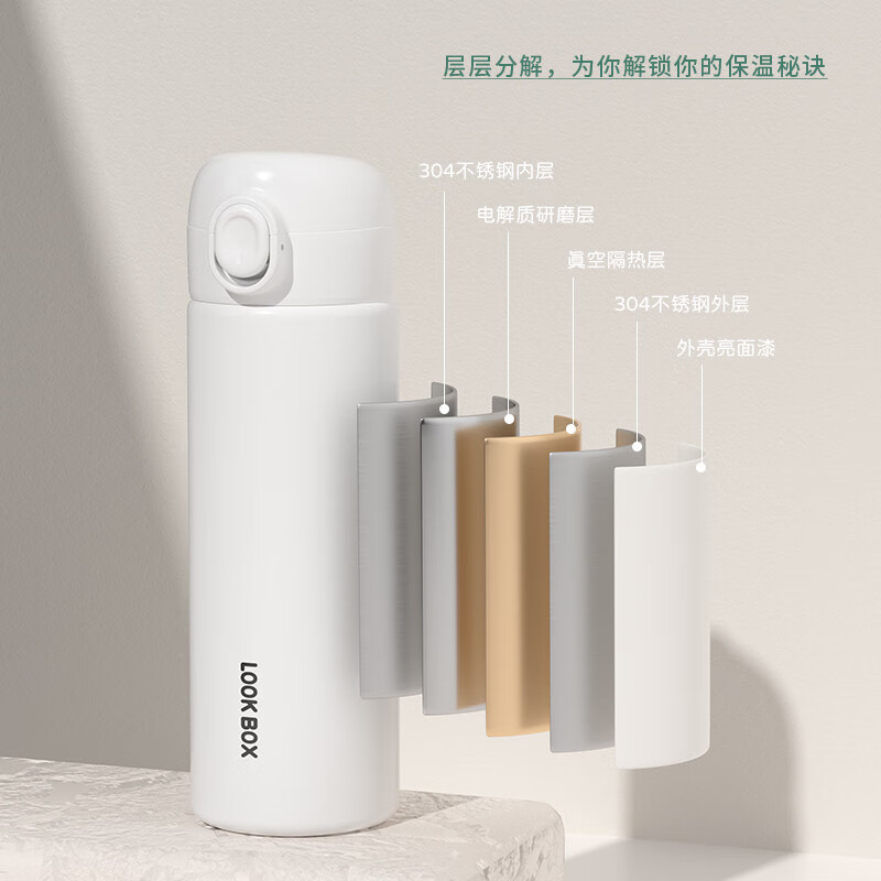 水杯保温杯女吸管杯女男生高颜值2024上学用杯子 月莹紫-380ml(直饮款)