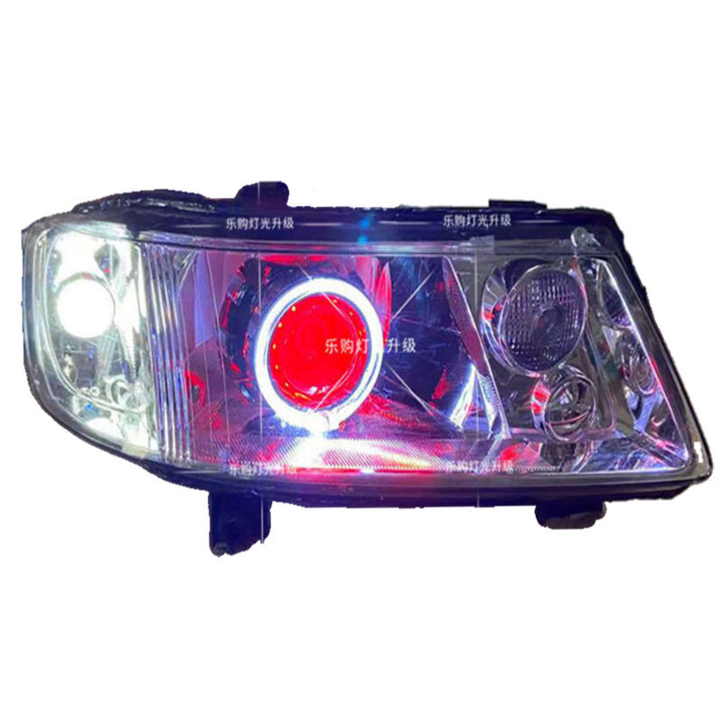 精剛適用0412款捷達伙伴大燈總成改裝LED雙光透鏡氙氣燈天使眼日 04-09捷達改透鏡氙氣燈 1只前照燈