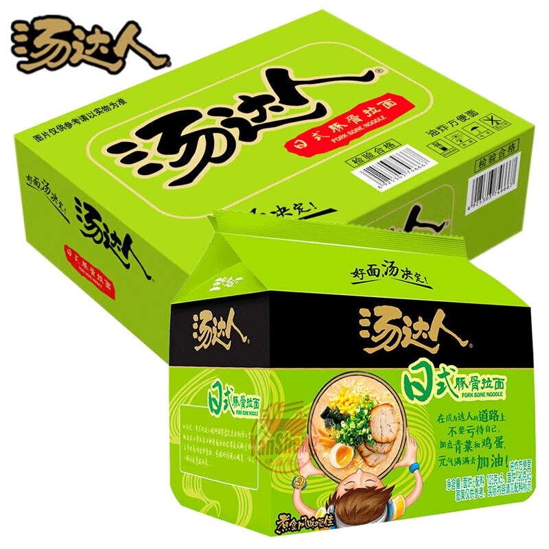 統(tǒng)一湯達人方便面 五合一袋裝泡面速食品拉面 【整箱】日式豚骨拉面*30袋