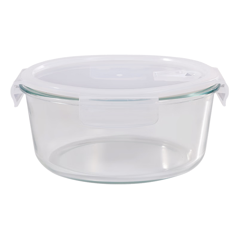 德瑪斯耐熱玻璃保鮮盒 微波爐烤箱飯盒上班族便當盒 超大圓1750ml