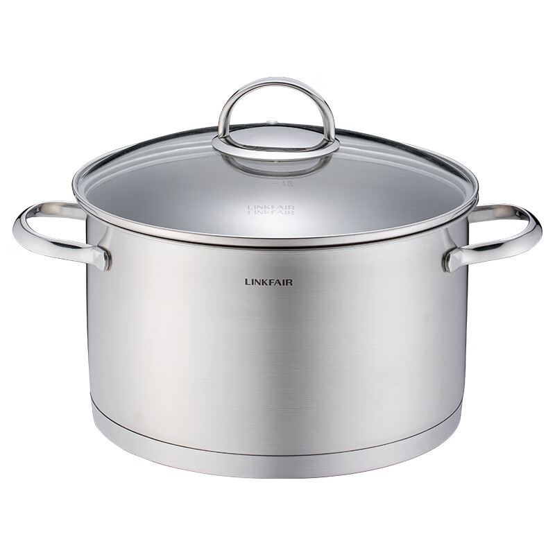凌豐304不銹鋼湯鍋煲湯鍋 加厚家用大湯鍋 德國(guó)工藝 4升L（建議2到3人） 22cm