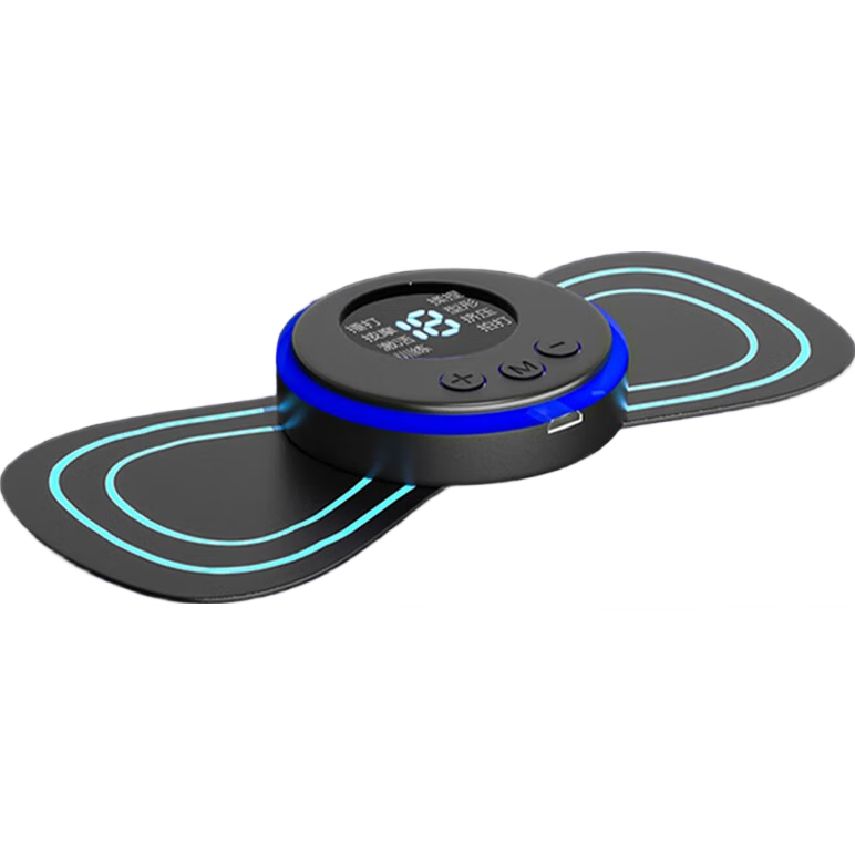 EMS脉冲按摩贴肩颈按摩器颈椎按摩仪智能迷你按摩腰部颈部全身家用多功能小型按摩贴 【整套】微电流脉冲技术(非震动非漏电） 充电款