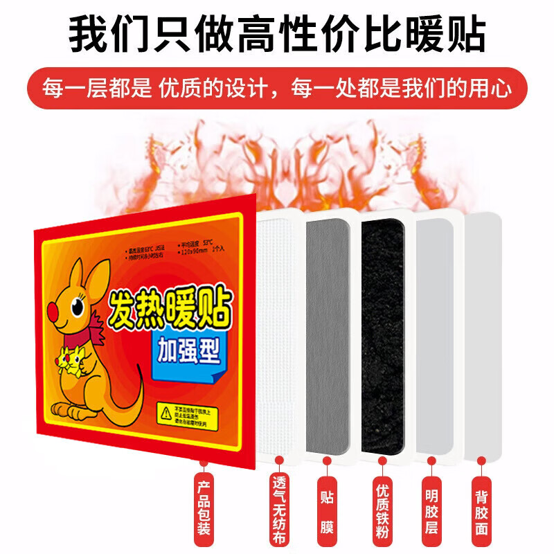 JTT清洁 暖身贴50贴 暖宝宝新老包装混发