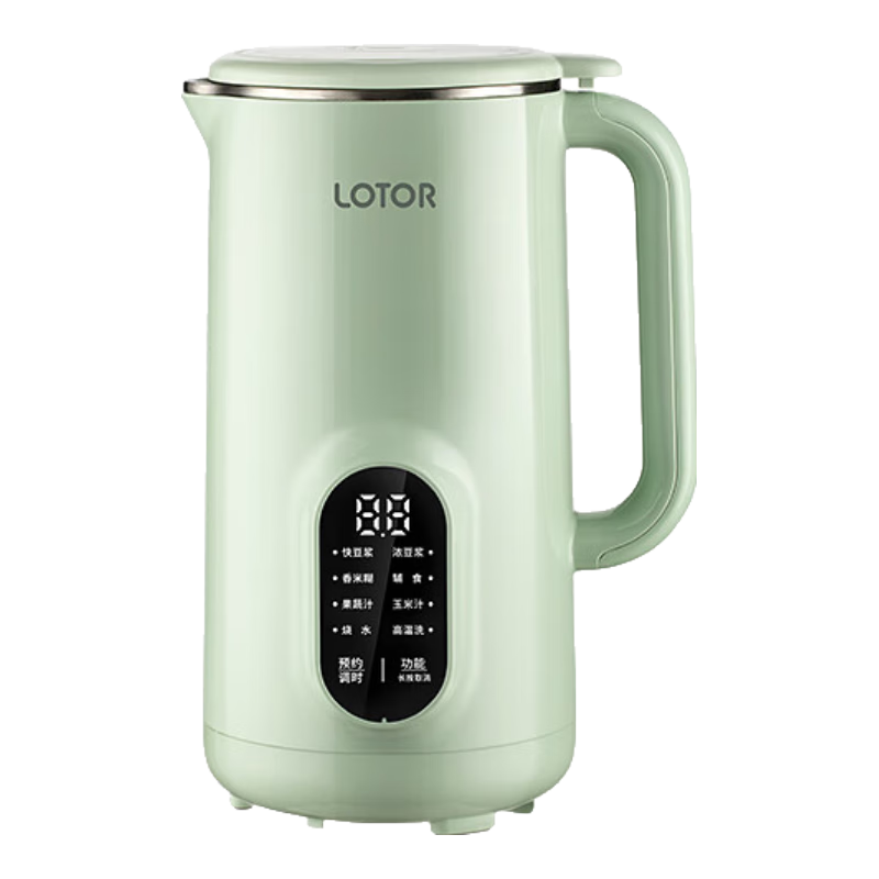 LOTOR豆浆机迷你破壁机粮家用小型全自动轻音免滤免洗免煮榨汁米糊婴儿辅食机1-2人2025新款 【店长推介】 0.8L 绿色升级款