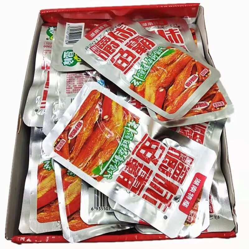 显峰香辣小鱼仔香辣糖醋追剧零食独立包装开袋即食散装混合60包 买20包送20包【发40包】10