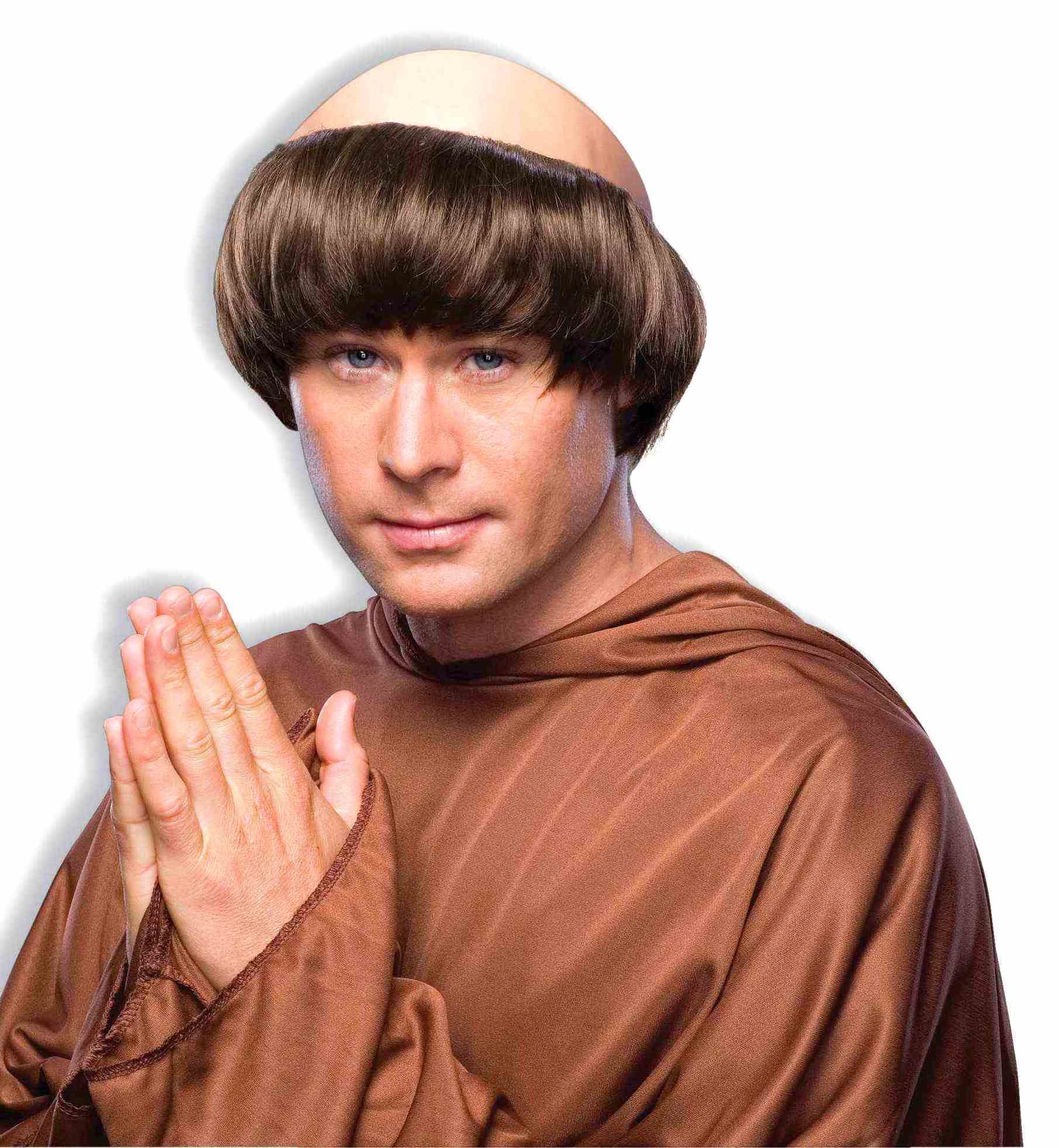 Forum Novelties 论坛僧侣假发带 tonsure 棕色 均码