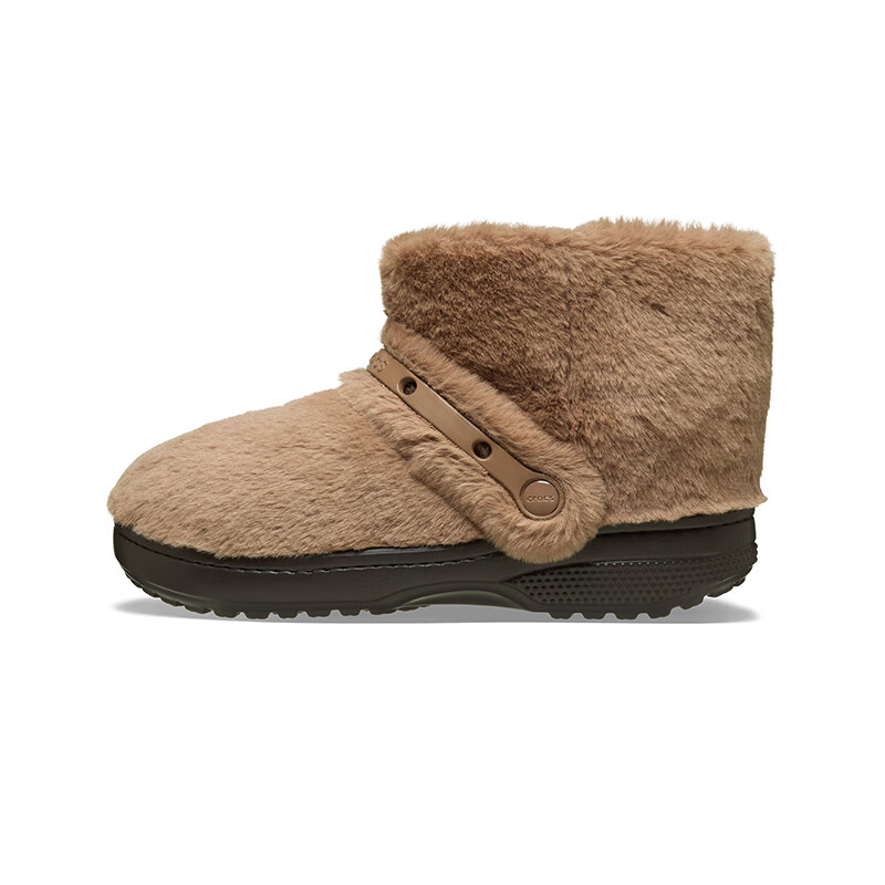 CROCS卡骆驰白鹿同款经典雪绒靴保暖百搭舒适棉鞋|211743 巧克力色-2JJ 37 (230mm) /38