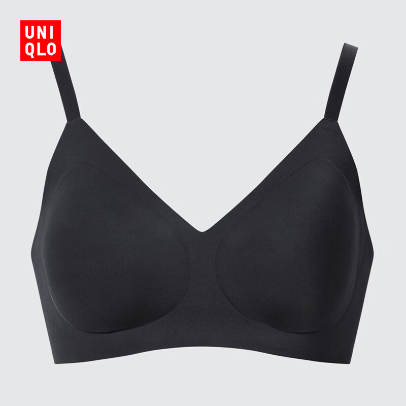 优衣库女装无钢圈文胸/软支撑 弹嘟嘟柔托BRA 479194 09 黑色 XL 推荐D80 E80 F80 B85 C85 D85