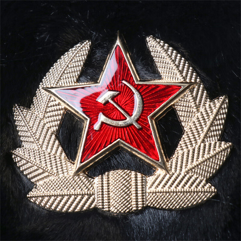 军迷加厚金属帽徽苏联俄罗斯双头鹰徽章红五星别针雷锋