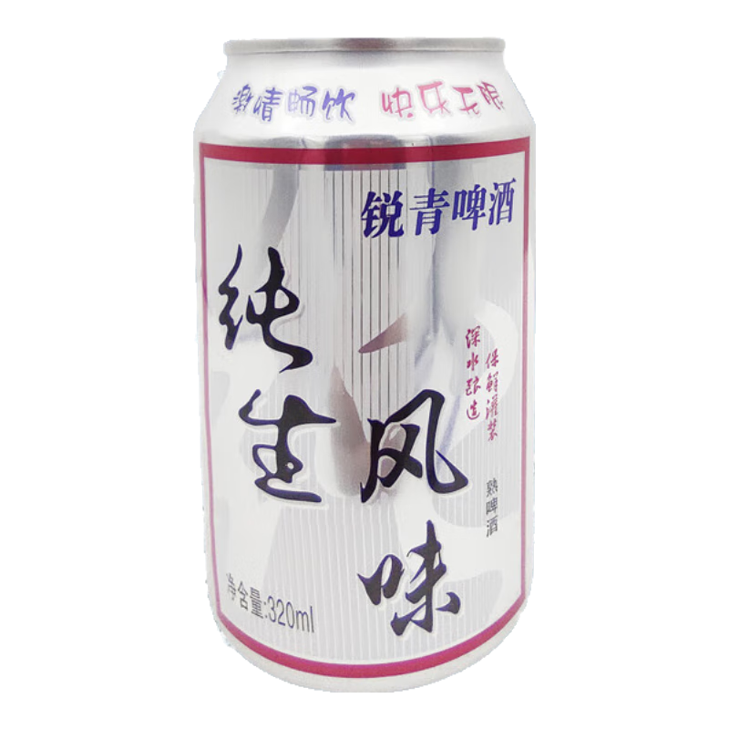 纯生风味啤酒朋友聚餐家庭聚会节日庆祝必备首选 纯生风味啤酒 320mL 1罐