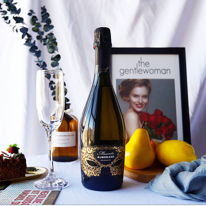 爱佳诺 【原瓶进口】意大利威尼托产区 莫斯卡托甜白起泡酒 甜酒750mL  爱佳诺甜酒 单瓶