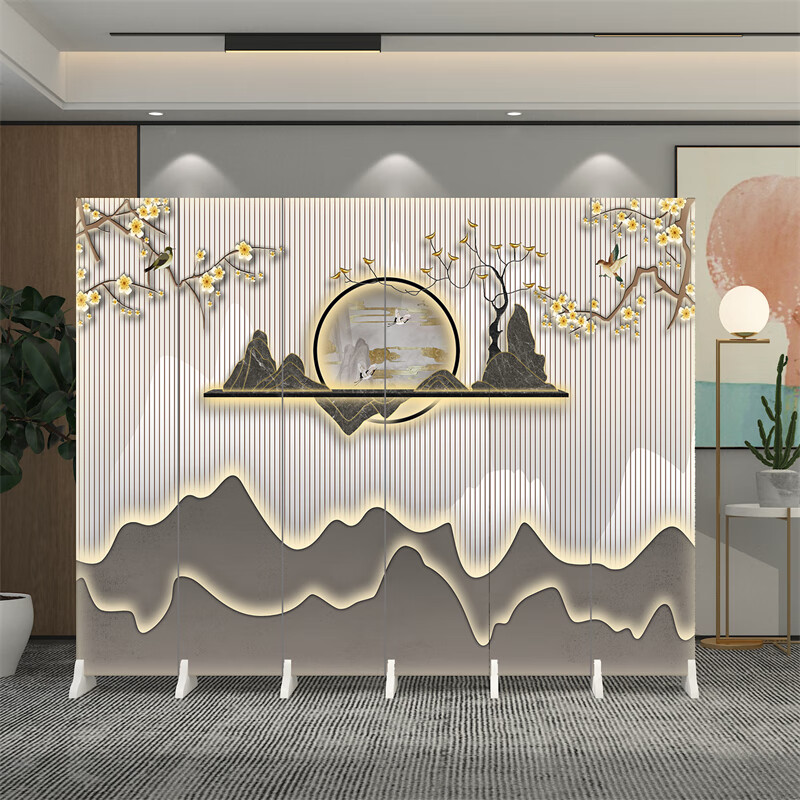 隔断室酒店餐厅客厅入户门现代简约遮挡 材质结构两种价格不同可以