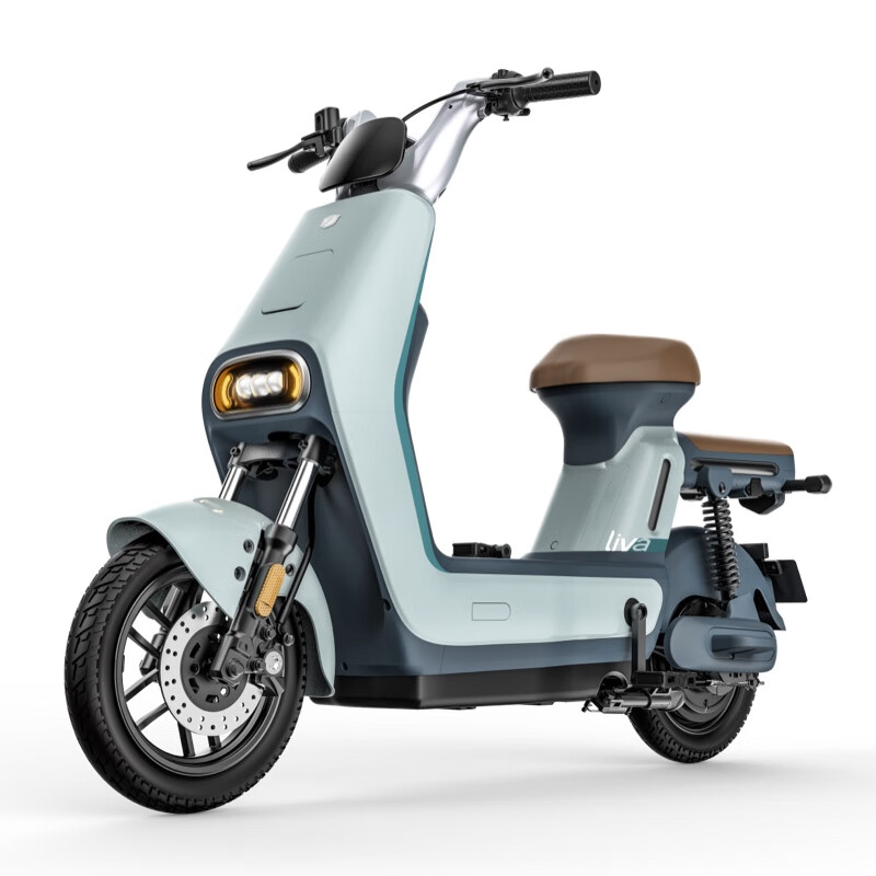 结盟者新国标电动自行车绿源NFC长续航锂电池男女代步电瓶车LIVA7/FNB 天空灰（48V24AH锂电池） 48V24AH