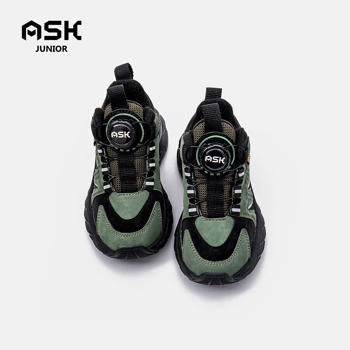 ASK JUNIOR官方正品秋冬季皮面加绒男孩女童鞋跑步新款轻便软底儿童运动鞋子