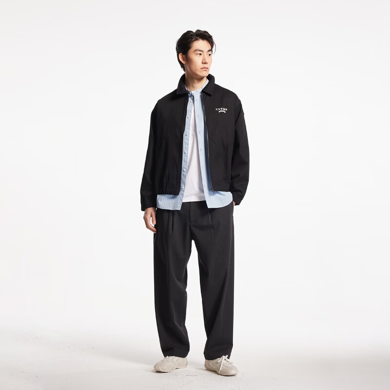 杰克·琼斯（JACK&JONES）春秋外套男士休闲夹克合集 225121015E40黑色 M 175