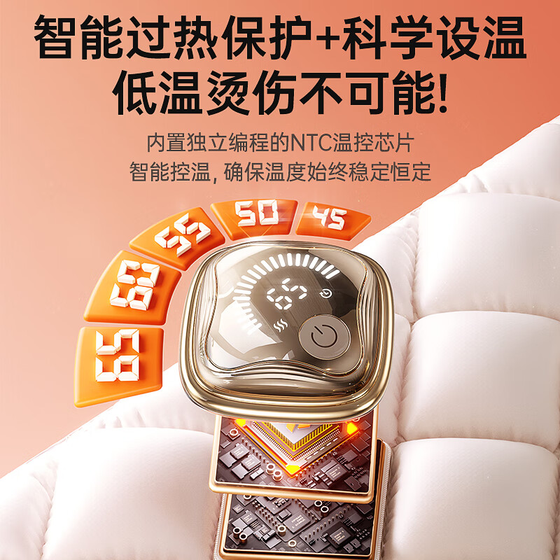 奢姿【2025新款】石墨烯羽绒暖手袋无水热水袋充电暖手宝送老婆女友生日礼物女暖手神器挎式包包礼盒装 【充电暖手9小时】双面石墨烯秒热65℃