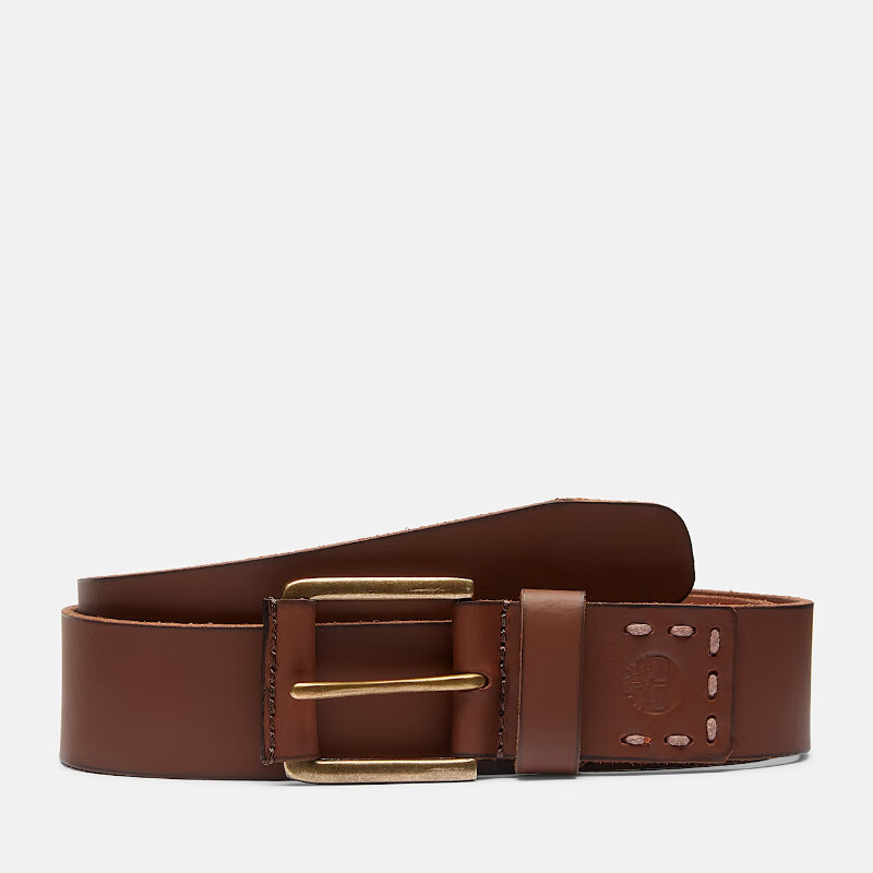 添柏岚（Timberland）男士腰带皮带 简约大气经典纯色针扣可调节 时尚礼物送老公送爸爸 Brown 32cm 英寸