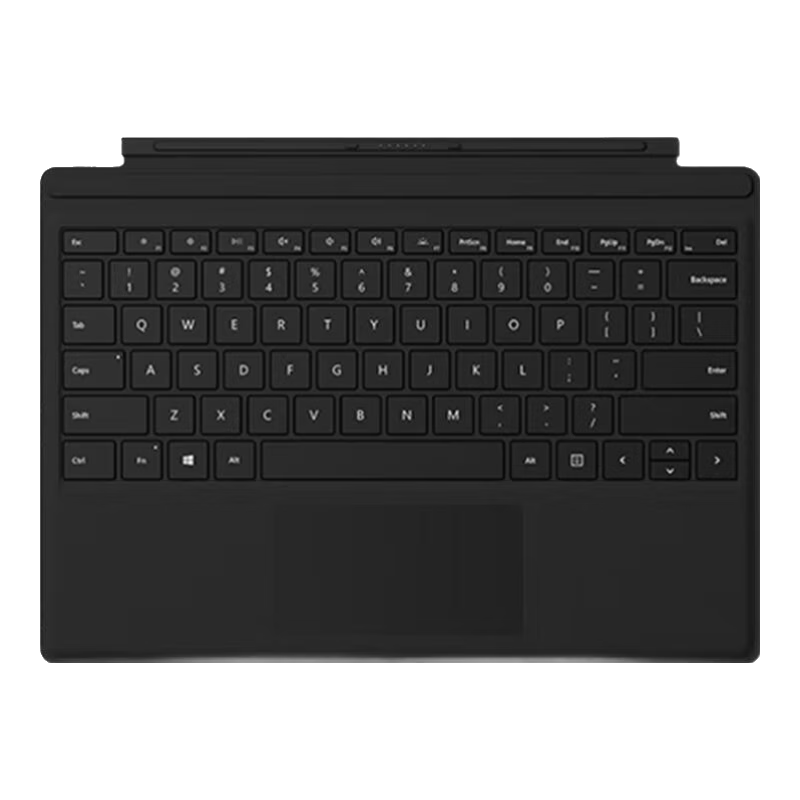 微軟（Microsoft）Surface原裝鍵盤蓋 超薄觸控筆 適配平板電腦筆記本Pro12英寸/Pro11/10/Pro9/Pro8/PX/Pro7+/6/5  典雅黑【Pro7+/7/6/5/4/3】 【原廠盒裝】鍵盤【無筆槽】