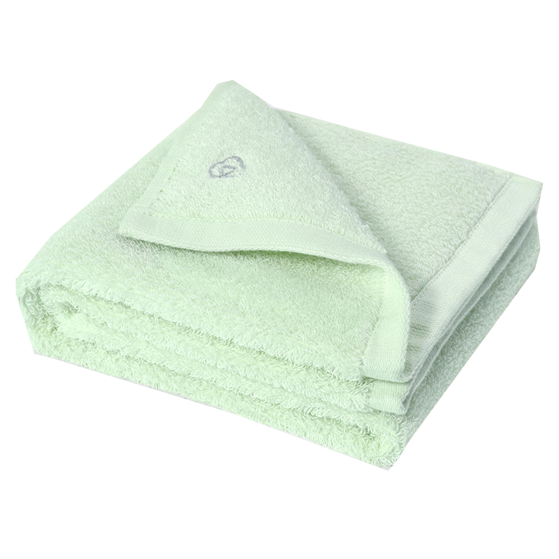 全棉时代毛巾纯棉不易掉毛加大加厚方巾抗菌柔软强吸水 竹影绿32*70cm
