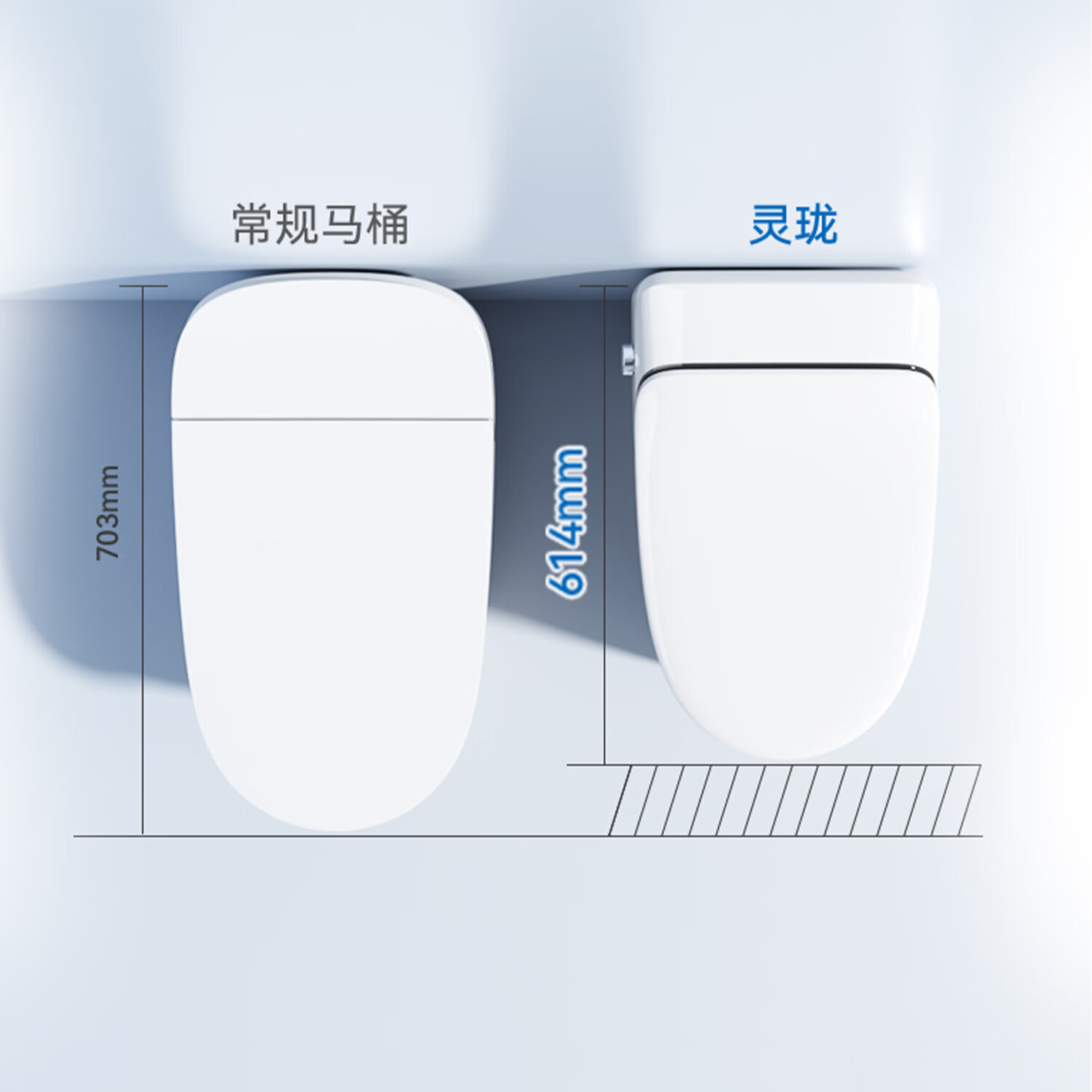 瑞尔特（R&amp;T）全智能马桶小户型AI自清洁泡沫盾翻盖水洗坐便器灵珑L6-305坑距影