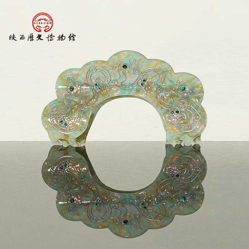 陕西歴史博物館(SHAANXI HISTORY MUSEUM)陕西历史博物馆文创宝绾青丝蟠螭款抓夹发卡头饰伴手礼教师节礼物 宝绾青丝系列抓夹-巳事如春秋