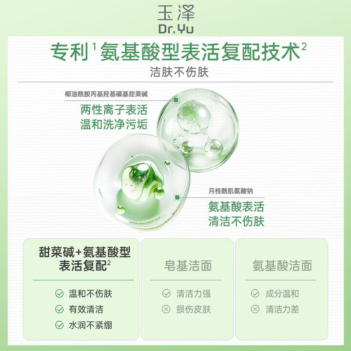 玉泽（Dr.Yu）洁面乳 皮肤屏障调理专研清透洁面乳 保湿控油 温和清洁 油敏肌 屏障洁面乳150ml