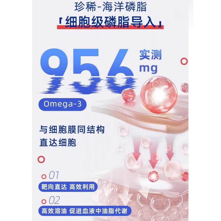 挪威高纯度rTG深海高能鱼油磷脂型omega-3磷虾油90粒 巩固装 90粒*4瓶