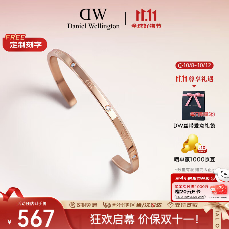 丹尼尔惠灵顿（DanielWellington）DW手镯女闪耀星辰情侣手镯七夕情人节礼物送女友DW00400531