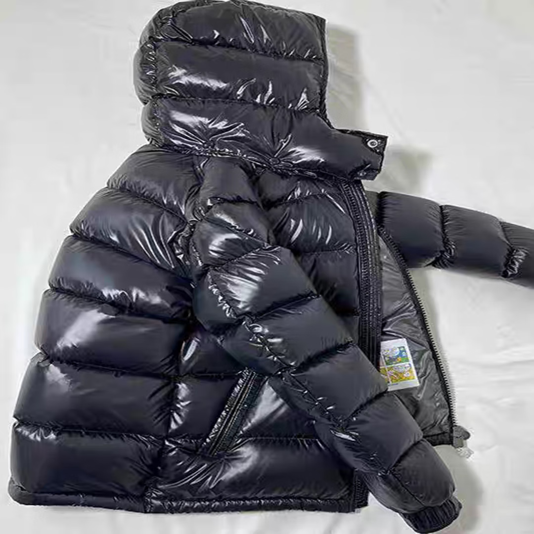 桐系蒙口鹅经典玛雅羽绒服男女新款情侣冬季加厚保暖亮面外套鹅绒服 黑色（原版原标） L =2码115-130斤