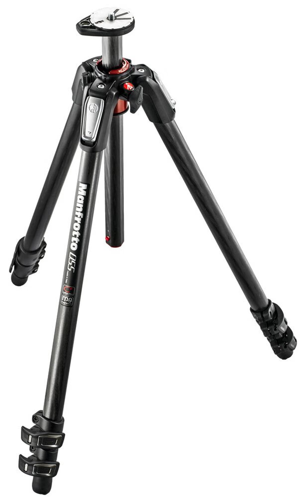 曼富图MANFROTTO 曼富图 曼富图 055 铝制三脚架 带水平柱 Black 3-Section