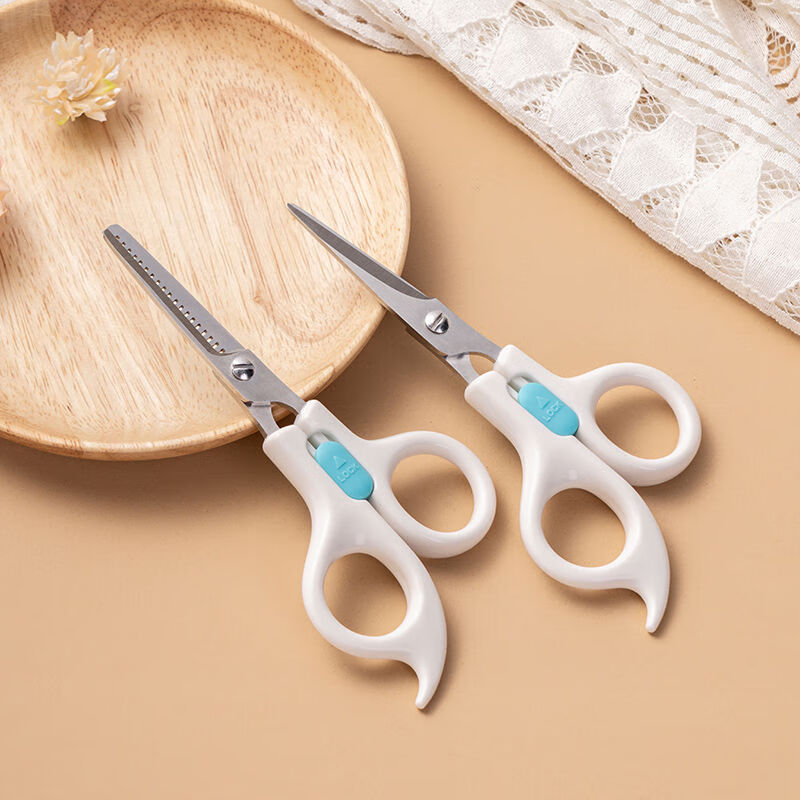 如山（LUSN）如山婴儿理发剪刀宝宝剪发器剪头发剃发器剃头家用儿童剪发神器 理发剪套装有牙+无牙