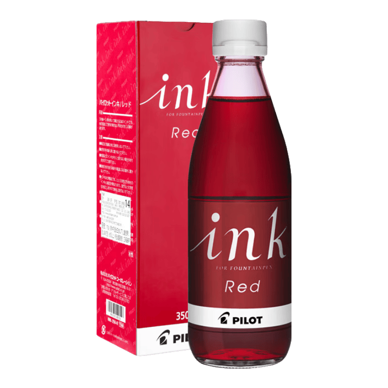 百乐（PILOT）INK-30/350钢笔墨水非碳素墨水不堵笔 红色350ml 1瓶装