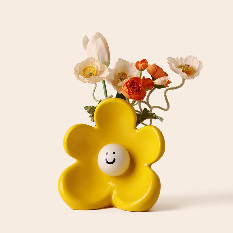 ��������BHM��ins�ɰ������մɻ�ƿ�ڼ��߼��п����廨���ؼҾ�װ��Ʒ ����Ц����ƿ������װ�����ʻƣ�