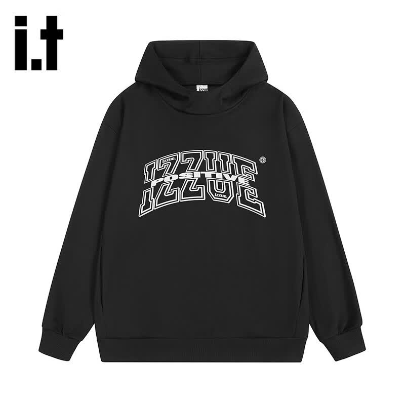 izzue香港i.t美式套头连帽卫衣男士春季宽松潮流百搭情侣外套上衣服