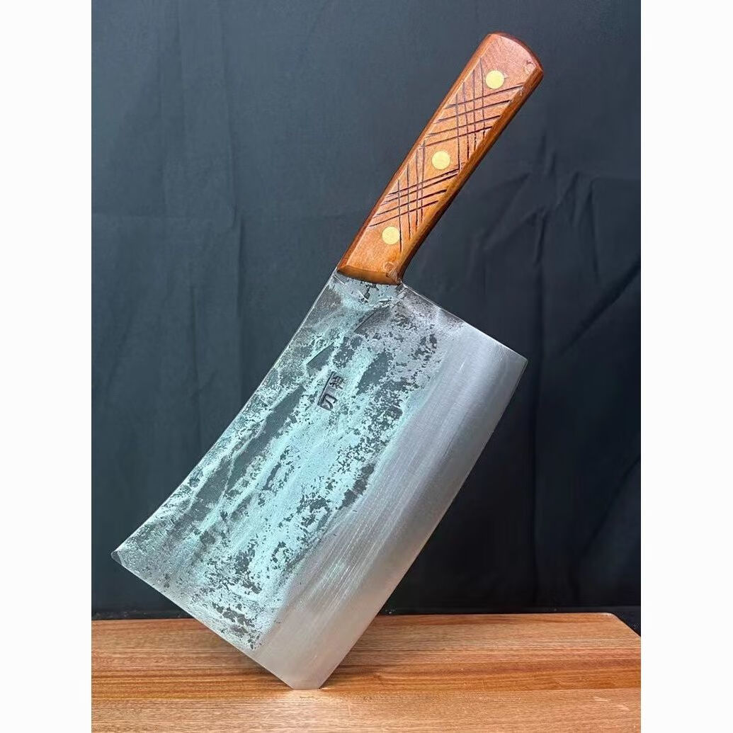 砍骨刀商用斩骨刀斩骨头专用刀屠夫卖肉专用刀家用剁骨刀手工锻打 【约2斤-家用】-平头斩骨刀