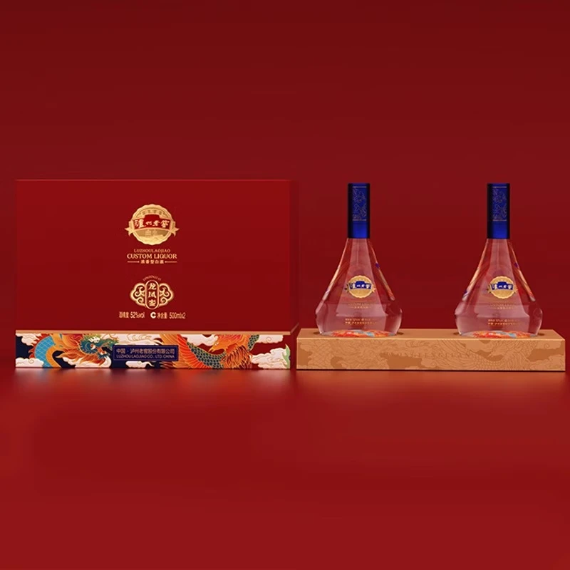 瀘州老窖定制酒龙凤銮52度浓香型商务宴请白酒节日送礼酒 宴请收藏臻佳品纪念酒 52度 500mL 2瓶 龙凤銮 礼盒装  