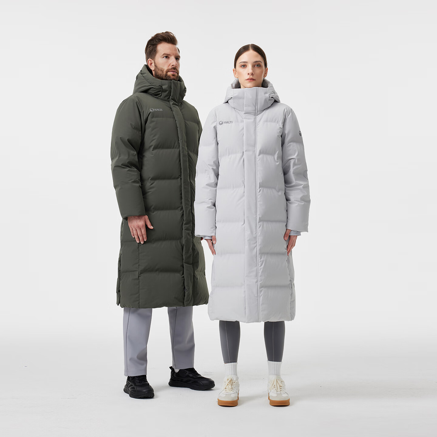 HALTI哈尔迪羽绒服秋冬外穿防泼水防风保暖长款95%鹅绒服708S 琉璃蓝 2XL 185/100A