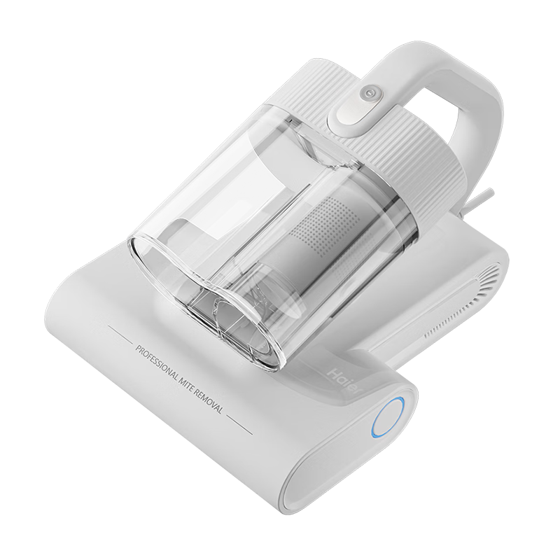 海尔（Haier）白巧除螨仪床宝双杯尘螨分离 家用床上吸尘器除螨虫紫外线杀菌礼物送礼大吸力吸尘神器HSM-Y201(W)