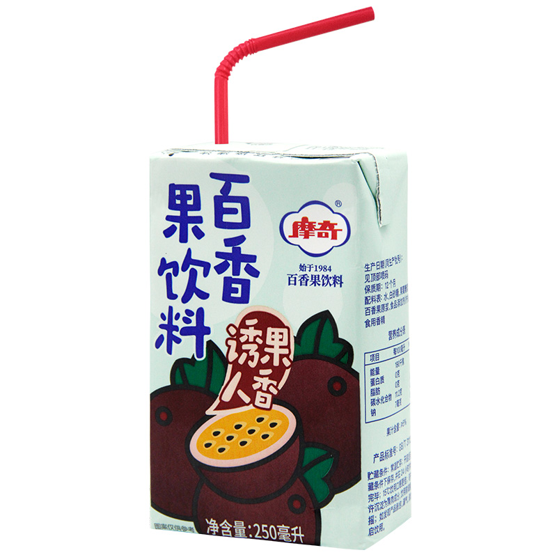摩奇 百香果 果汁果味饮料 250ml*24盒 整箱装