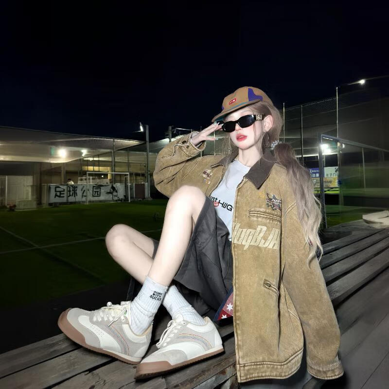 共迹gongji轻方寸·彩虹德训鞋女2025秋季新款内增高方头小白鞋女鞋 云雾白 38