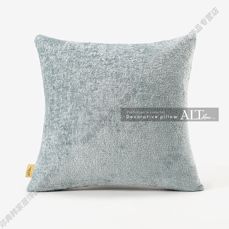 DEATKN德国高端沙发抱枕套不含芯客厅轻奢感床上靠背靠垫可拆洗抱枕方形 蓝灰 45cm*45cm 枕套 (抱不含芯)