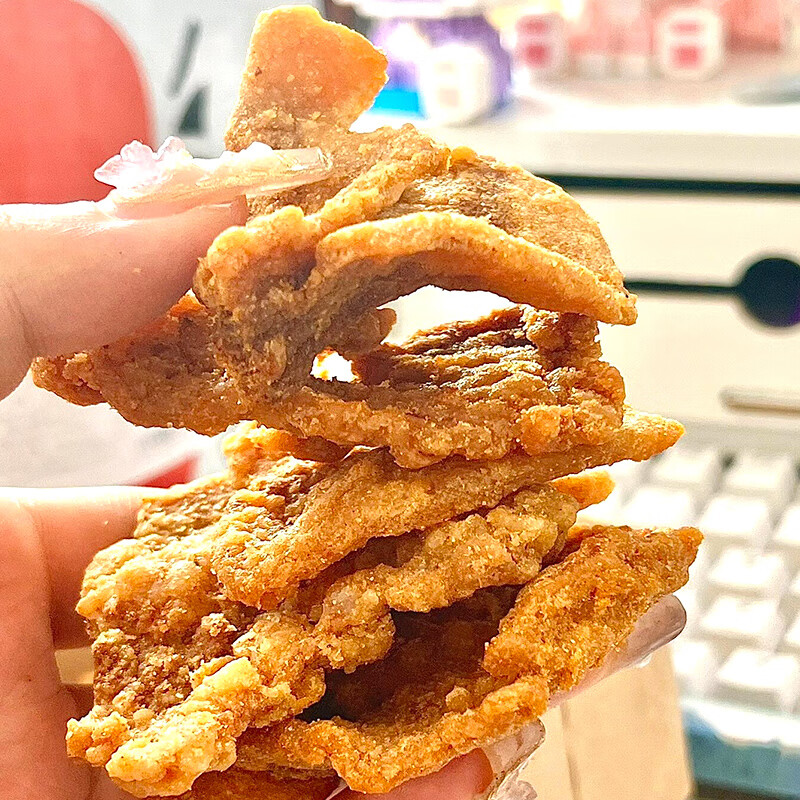 不多言猪油渣零食香酥脆皮五花肉粕脂青岛特产脆哨即食网红小吃休闲食品 【3包/150g】原味*1包+烧烤味*1包+香辣味*1包