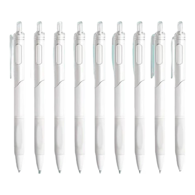 刷题笔专用ins高颜值按动中性笔考试黑笔速干ST笔头小白笔学生用 【5支装】刷题小白笔