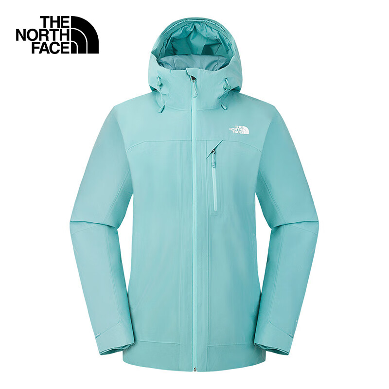 The North Face北面冲锋衣女羽绒内胆三合一户外防水保暖8ED1 蓝色/BOA M