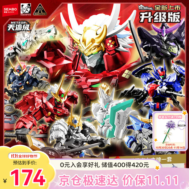 森宝积木模寿先祖效应拼装积木人盲盒玩具男孩生日礼物 套盒六只装