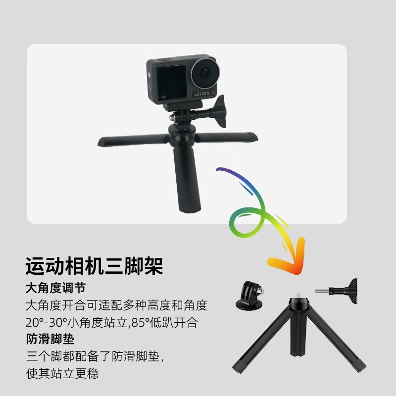 sheingka适配大疆Action6/5pro/4运动相机原装头戴挂脖支架自拍杆配件套餐套装机身收纳包便携保护盒防摔 Action6/5/5pro/4/3进阶套餐6